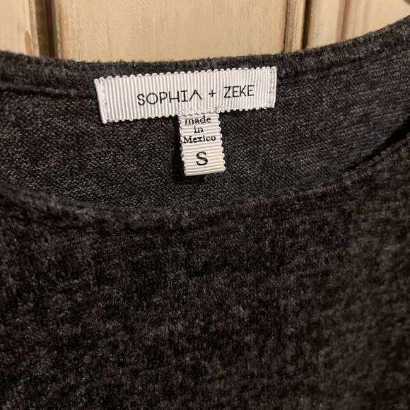 Sophia + Zeke Dark Gray Sweater Dress - Picture 3 of 3